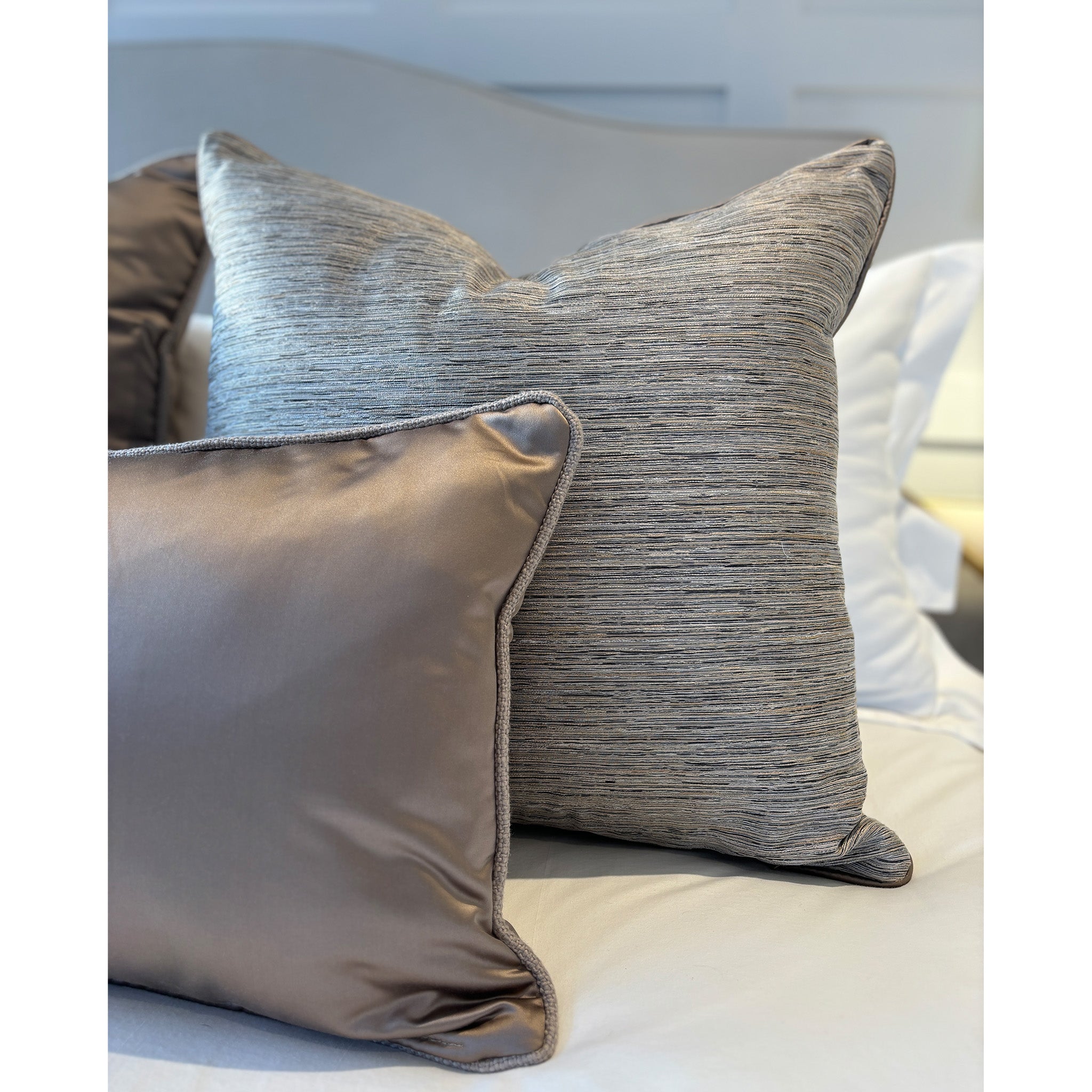 Luxury Rectangular Satin Bed Cushion